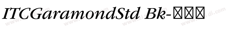 ITCGaramondStd Bk字体转换